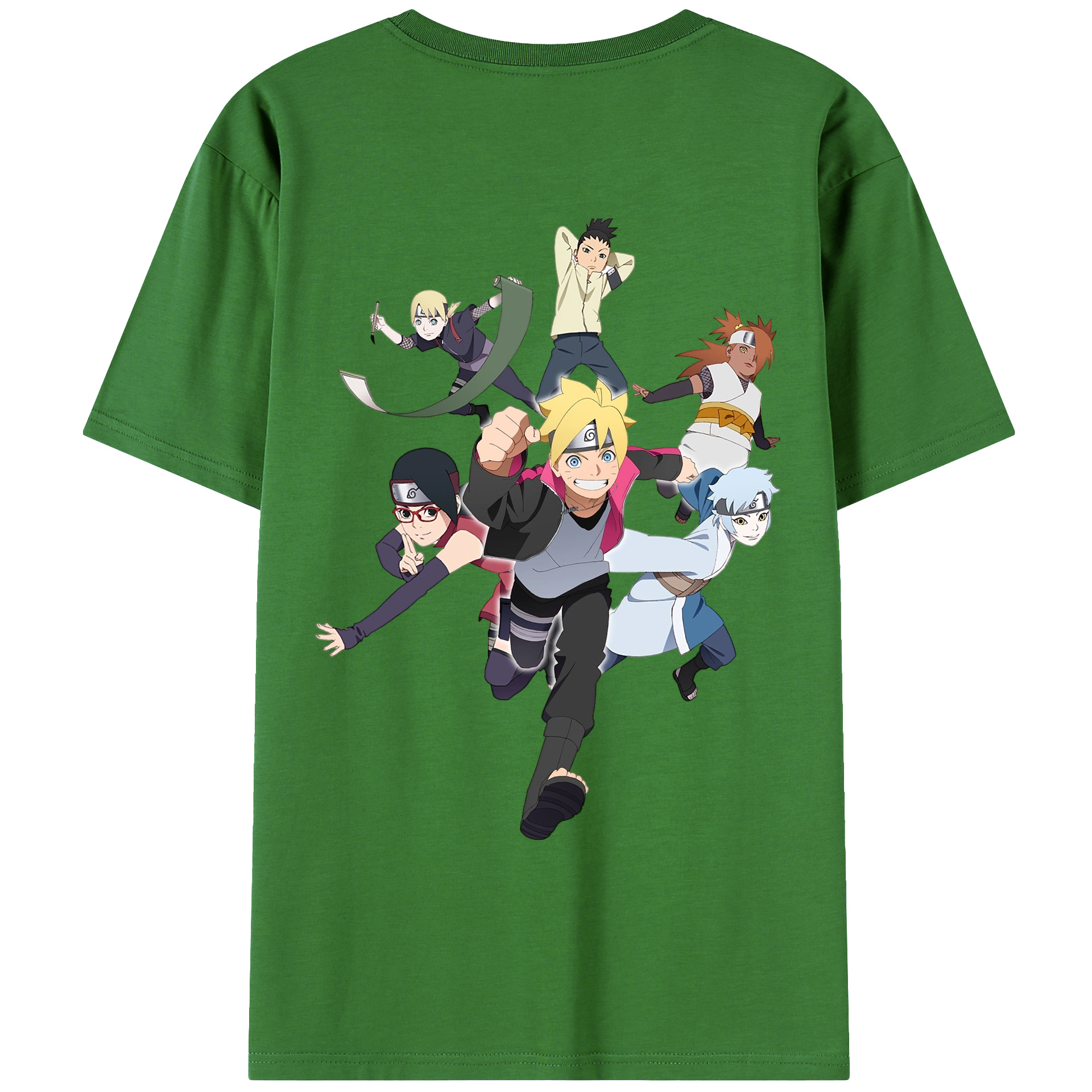 （画像用） NARUTO -ナルト- うずまき ボルト Uzumaki Boruto レディース半袖Tシャツ(バックプリント)